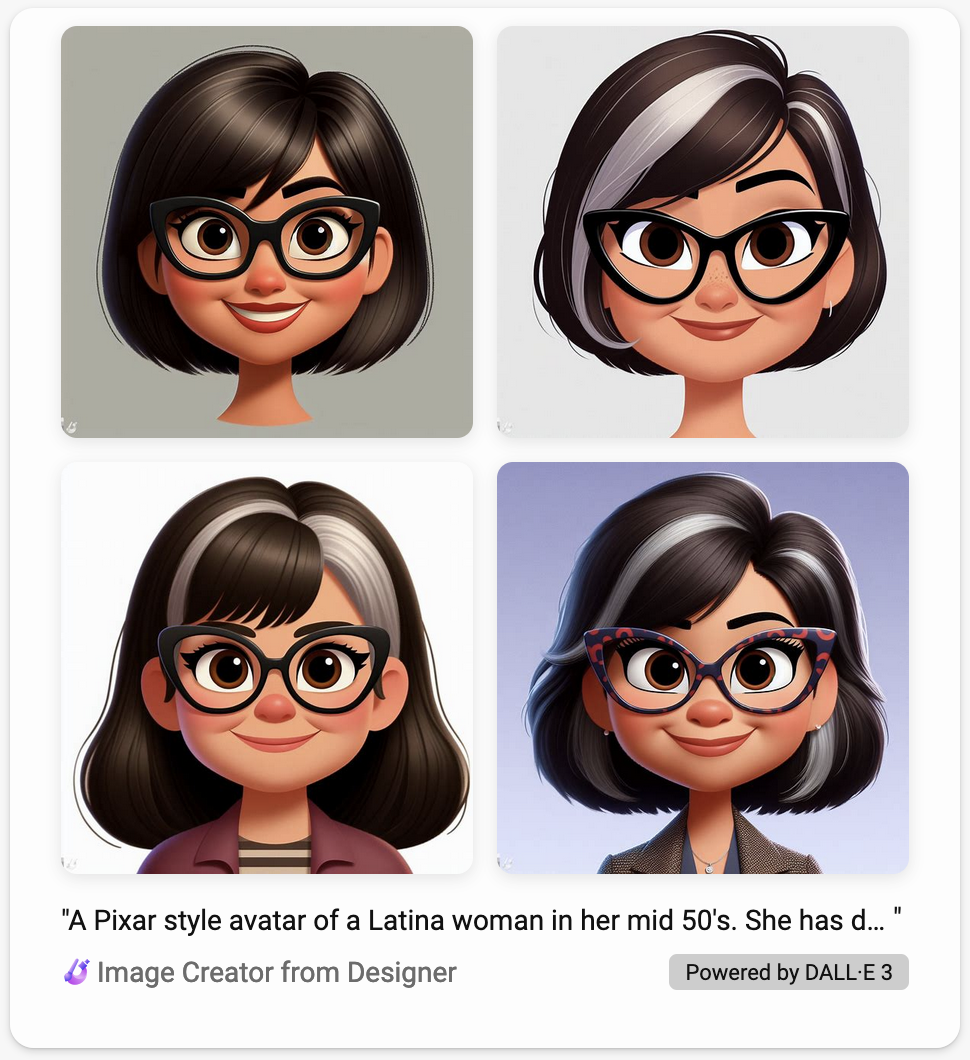 example of avatars created with DALL-E